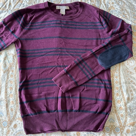 BR Striped Sweater - Burgundy, Size XS - Picture 1 of 3